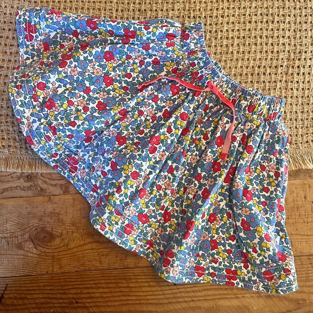 Boden Girls Floral Skirt in Blue, Red, Yellow